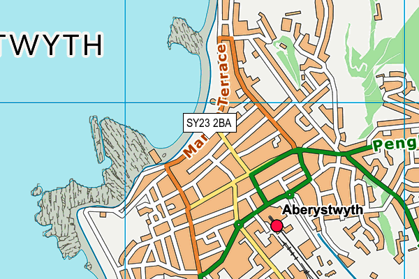 SY23 2BA map - OS VectorMap District (Ordnance Survey)