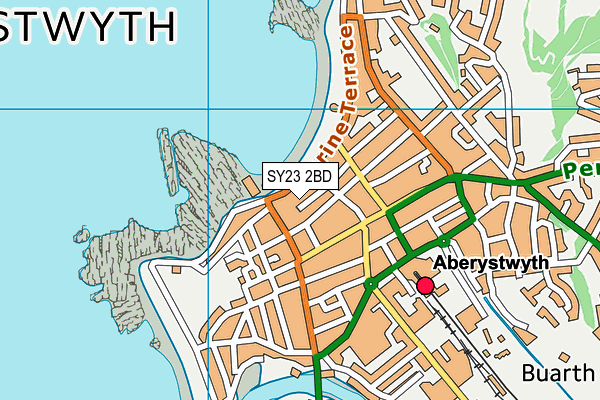 SY23 2BD map - OS VectorMap District (Ordnance Survey)