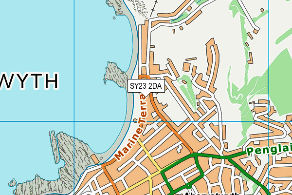 SY23 2DA map - OS VectorMap District (Ordnance Survey)