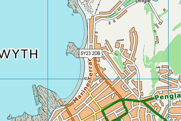 SY23 2DB map - OS VectorMap District (Ordnance Survey)