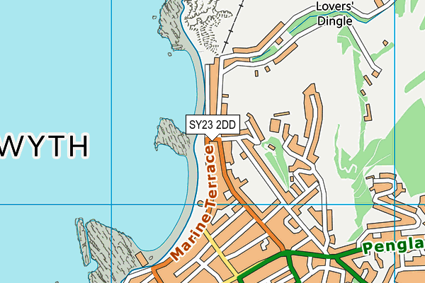 SY23 2DD map - OS VectorMap District (Ordnance Survey)