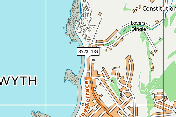 SY23 2DG map - OS VectorMap District (Ordnance Survey)