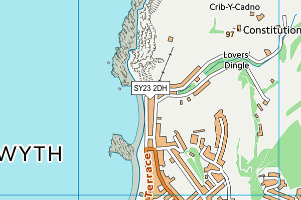 SY23 2DH map - OS VectorMap District (Ordnance Survey)