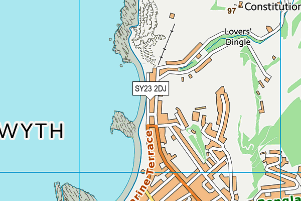 SY23 2DJ map - OS VectorMap District (Ordnance Survey)