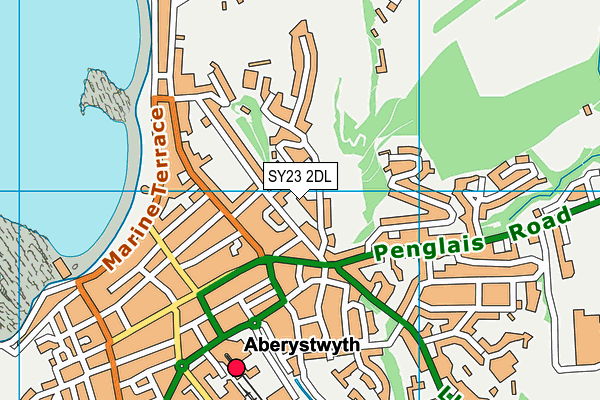 SY23 2DL map - OS VectorMap District (Ordnance Survey)