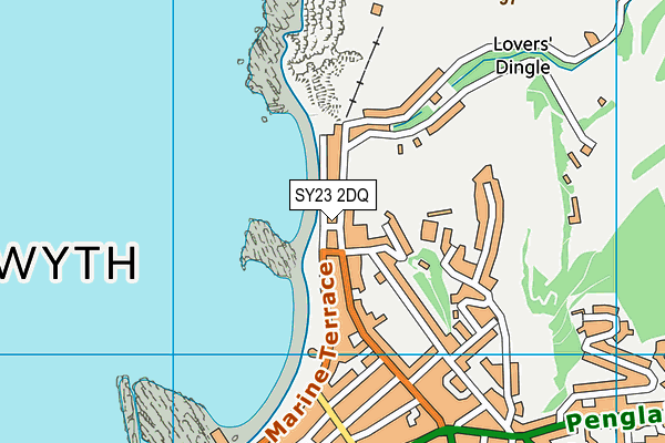 SY23 2DQ map - OS VectorMap District (Ordnance Survey)