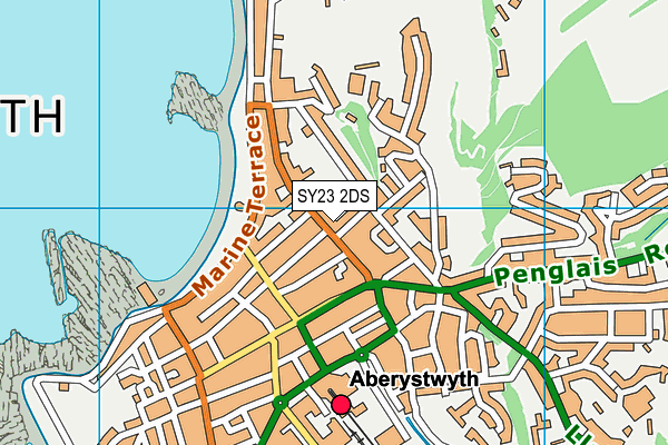 SY23 2DS map - OS VectorMap District (Ordnance Survey)