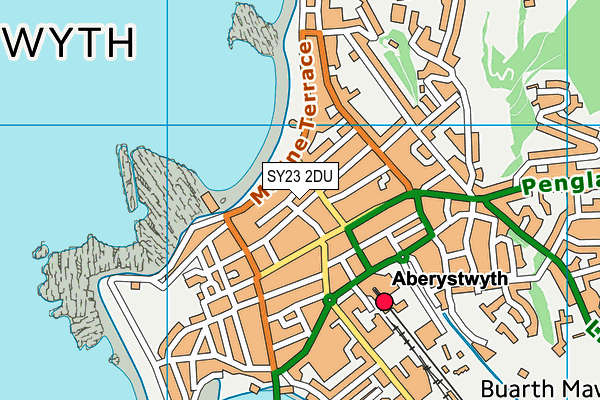 SY23 2DU map - OS VectorMap District (Ordnance Survey)