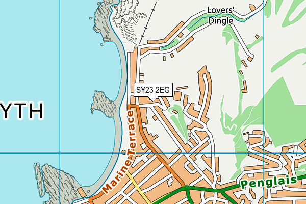 SY23 2EG map - OS VectorMap District (Ordnance Survey)