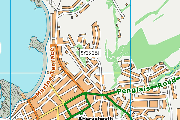 SY23 2EJ map - OS VectorMap District (Ordnance Survey)