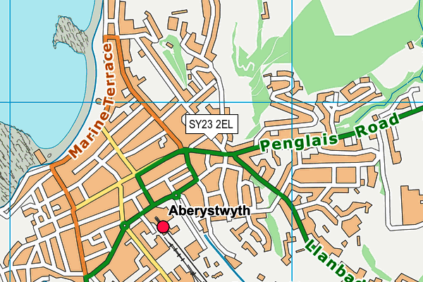 SY23 2EL map - OS VectorMap District (Ordnance Survey)