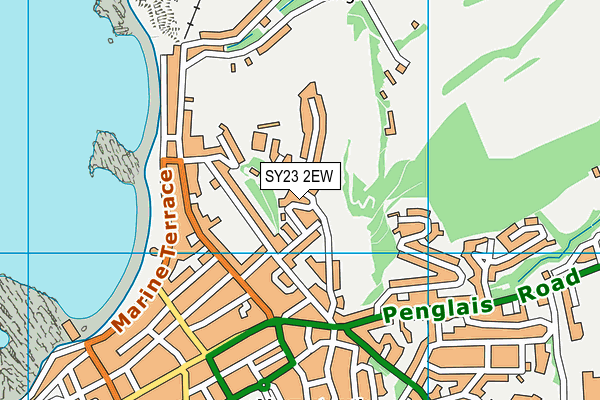 SY23 2EW map - OS VectorMap District (Ordnance Survey)