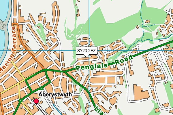 SY23 2EZ map - OS VectorMap District (Ordnance Survey)