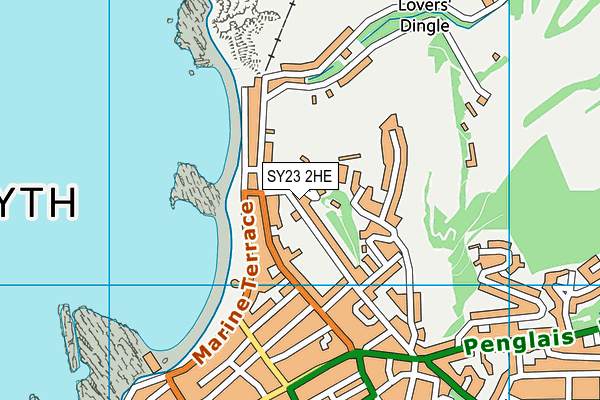 SY23 2HE map - OS VectorMap District (Ordnance Survey)