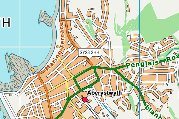 SY23 2HH map - OS VectorMap District (Ordnance Survey)