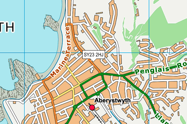 SY23 2HJ map - OS VectorMap District (Ordnance Survey)