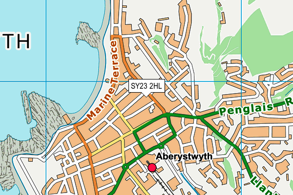 SY23 2HL map - OS VectorMap District (Ordnance Survey)