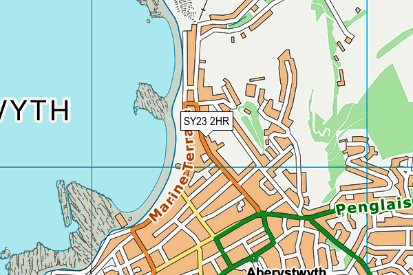 SY23 2HR map - OS VectorMap District (Ordnance Survey)