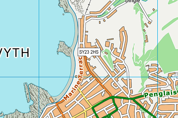 SY23 2HS map - OS VectorMap District (Ordnance Survey)