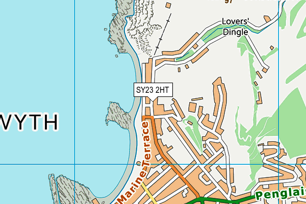 SY23 2HT map - OS VectorMap District (Ordnance Survey)