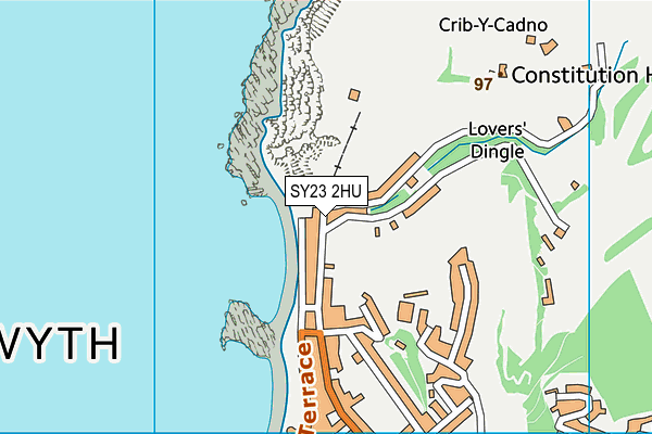 SY23 2HU map - OS VectorMap District (Ordnance Survey)