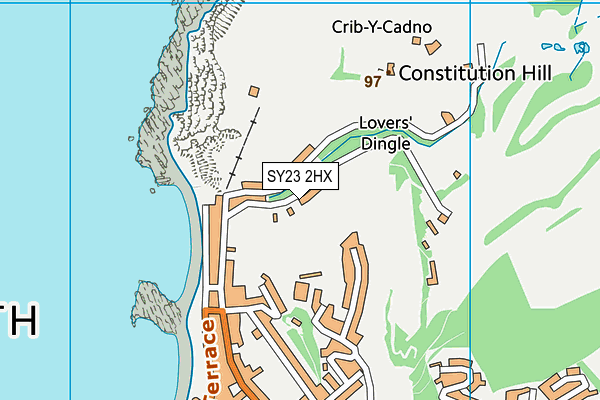 SY23 2HX map - OS VectorMap District (Ordnance Survey)