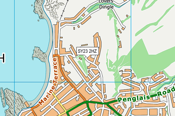 SY23 2HZ map - OS VectorMap District (Ordnance Survey)
