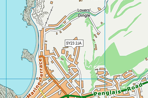 SY23 2JA map - OS VectorMap District (Ordnance Survey)