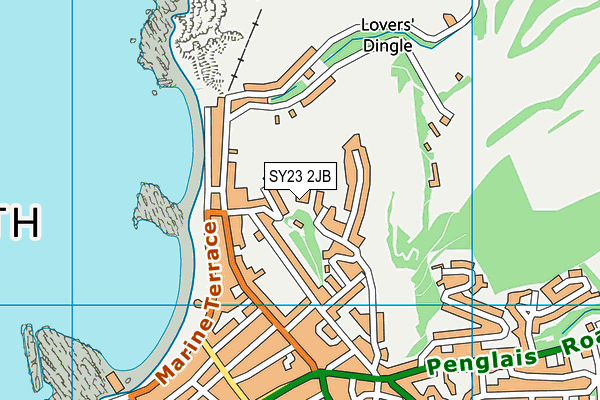 SY23 2JB map - OS VectorMap District (Ordnance Survey)