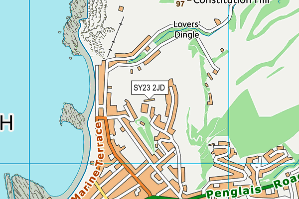 SY23 2JD map - OS VectorMap District (Ordnance Survey)