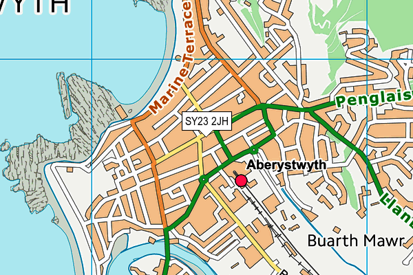 SY23 2JH map - OS VectorMap District (Ordnance Survey)