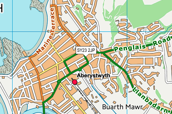 SY23 2JP map - OS VectorMap District (Ordnance Survey)