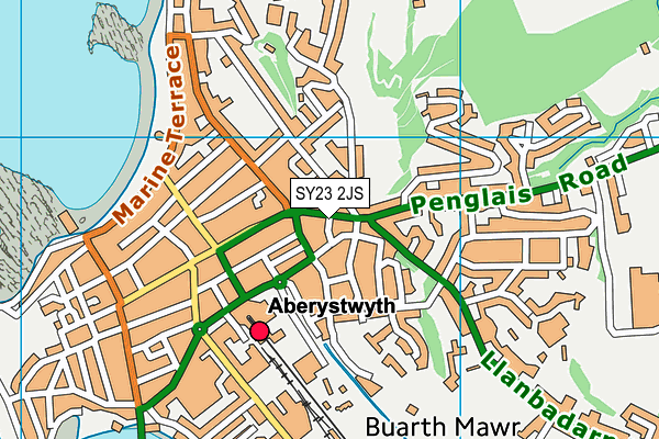 SY23 2JS map - OS VectorMap District (Ordnance Survey)