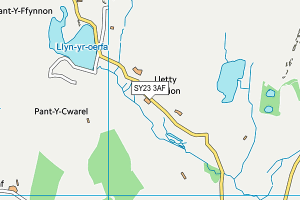 SY23 3AF map - OS VectorMap District (Ordnance Survey)