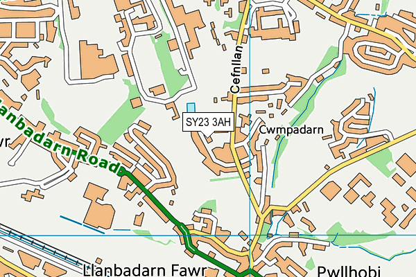 SY23 3AH map - OS VectorMap District (Ordnance Survey)