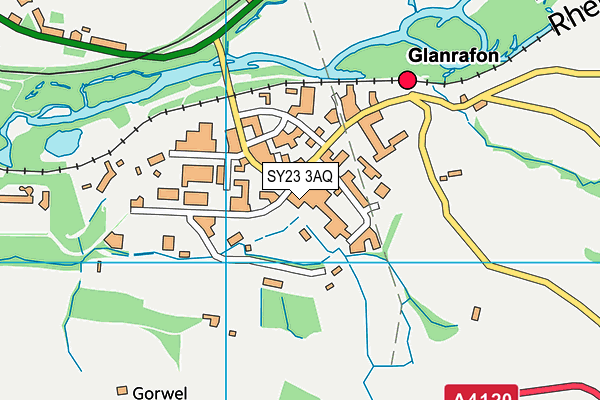 SY23 3AQ map - OS VectorMap District (Ordnance Survey)