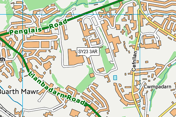 SY23 3AR map - OS VectorMap District (Ordnance Survey)