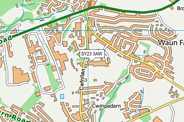 Ysgol Penglais map (SY23 3AW) - OS VectorMap District (Ordnance Survey)