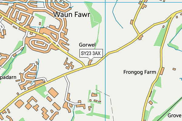 SY23 3AX map - OS VectorMap District (Ordnance Survey)