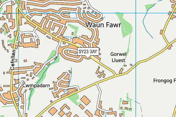 SY23 3AY map - OS VectorMap District (Ordnance Survey)