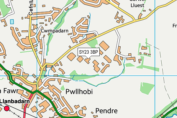 SY23 3BP map - OS VectorMap District (Ordnance Survey)