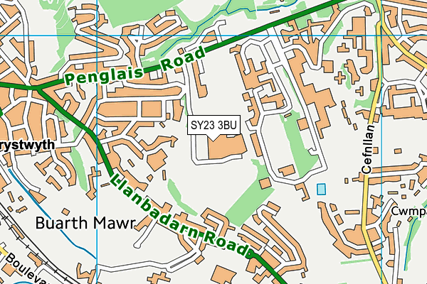 SY23 3BU map - OS VectorMap District (Ordnance Survey)