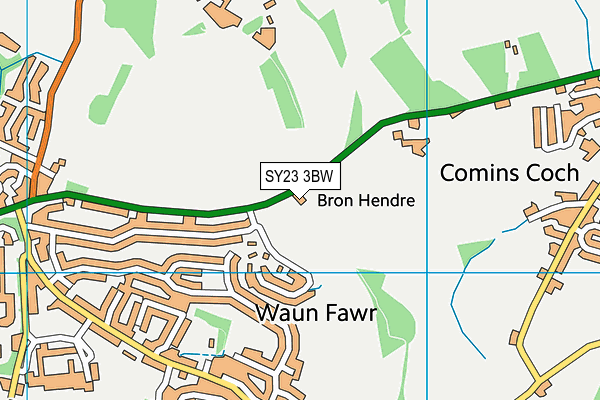 SY23 3BW map - OS VectorMap District (Ordnance Survey)