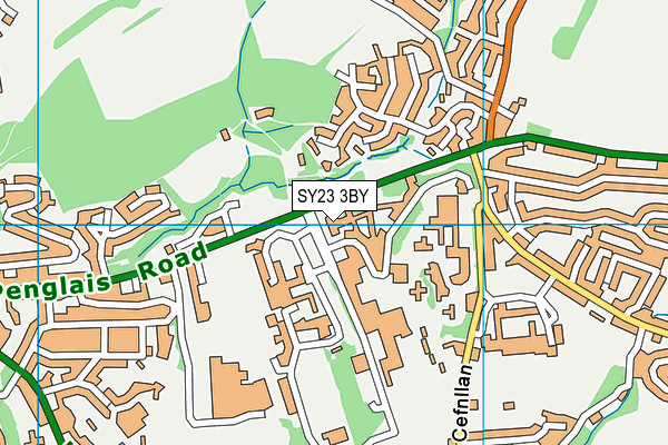 SY23 3BY map - OS VectorMap District (Ordnance Survey)