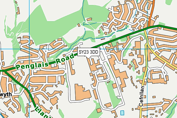 SY23 3DD map - OS VectorMap District (Ordnance Survey)