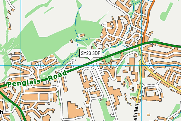 SY23 3DF map - OS VectorMap District (Ordnance Survey)