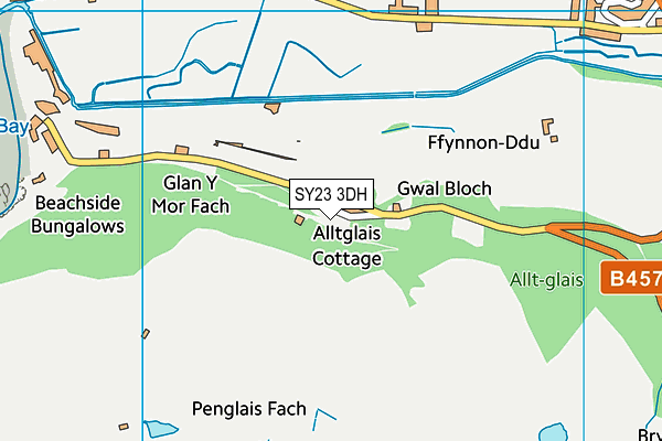 SY23 3DH map - OS VectorMap District (Ordnance Survey)