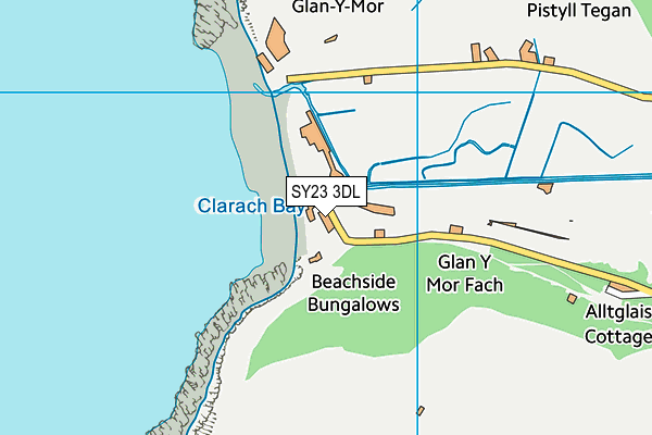 SY23 3DL map - OS VectorMap District (Ordnance Survey)