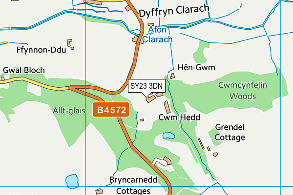 SY23 3DN map - OS VectorMap District (Ordnance Survey)