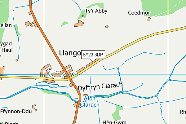 SY23 3DP map - OS VectorMap District (Ordnance Survey)